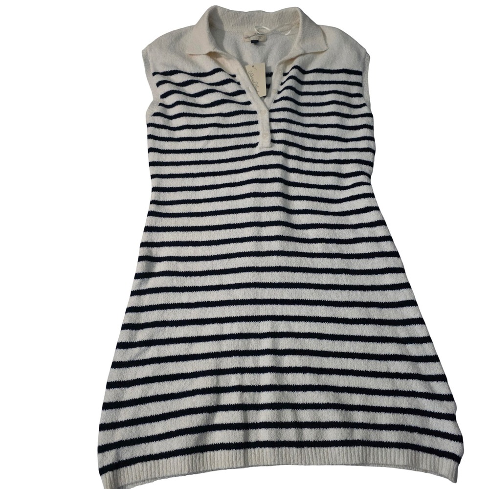 Universal Thread Navy Stripe Collared Sleeveless Sweater Dress Size‎ Medium
